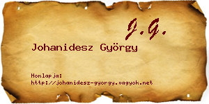 Johanidesz György névjegykártya