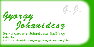 gyorgy johanidesz business card